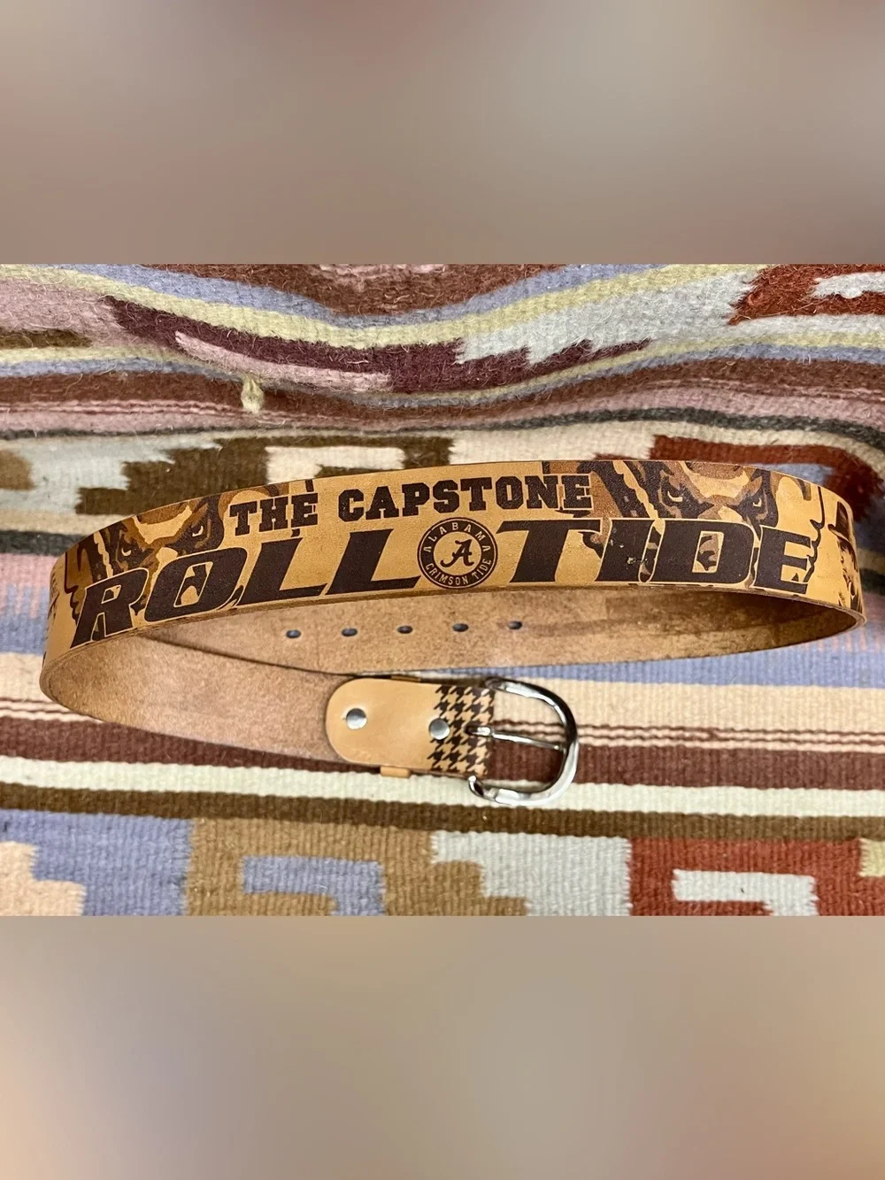 Crimson Tide The Capstone Leather Belt - Tan